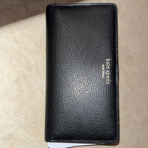 New w/tags Kate Spade large black bifold wallet